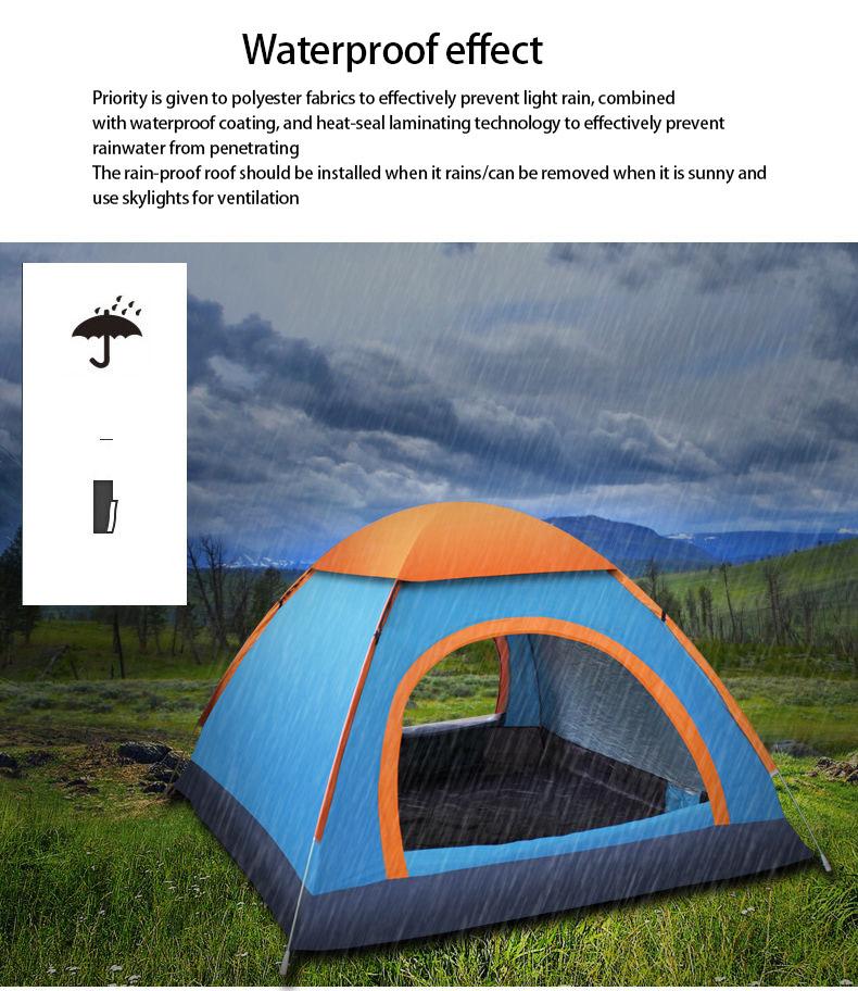 Tent Outdoor 3-4 People Automatic Outdoor Camping Thick Rainproof Speed Open Tent