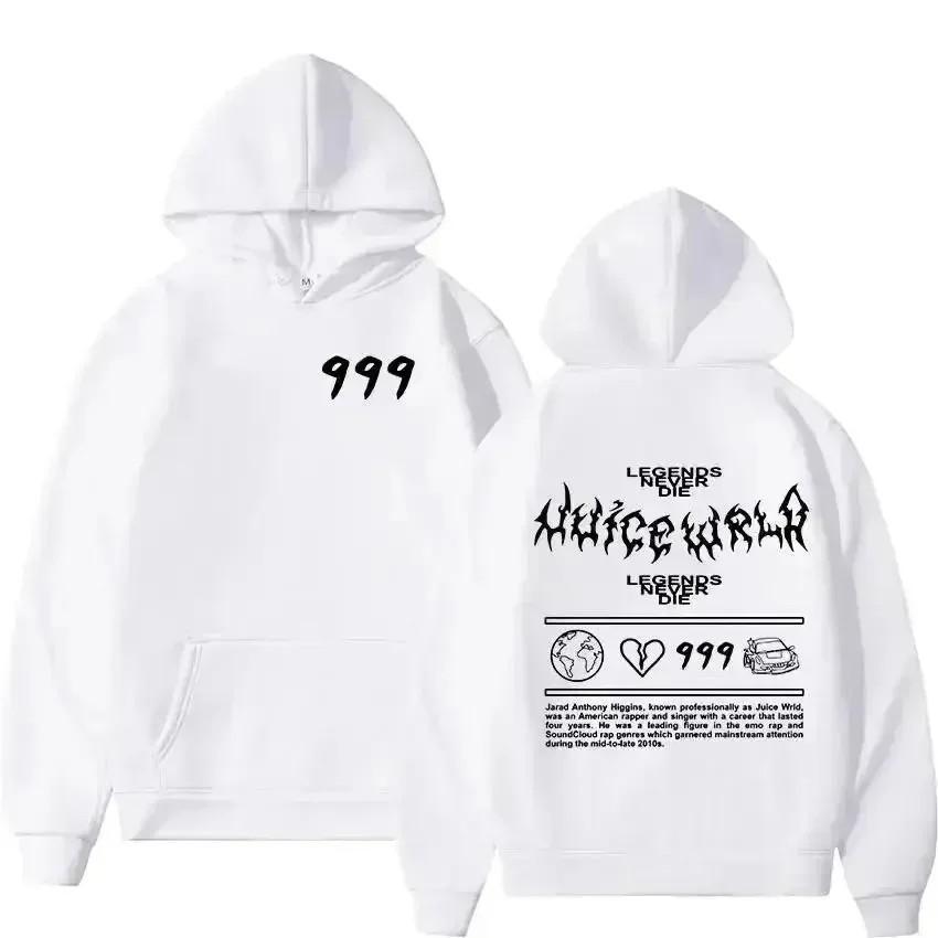 Худи Juice WRLD Мужские Женские Толстовки с капюшоном Мода Хип-хоп Повседневные Пуловеры Осень Мальчики Девочки Черная Уличная одежда Juicewrld