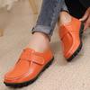 Women's Genuine Leather Mother Shoes, Nurse Shoes, Middle-aged and Elderly Flat-bottomed Non-slip Peas Shoes