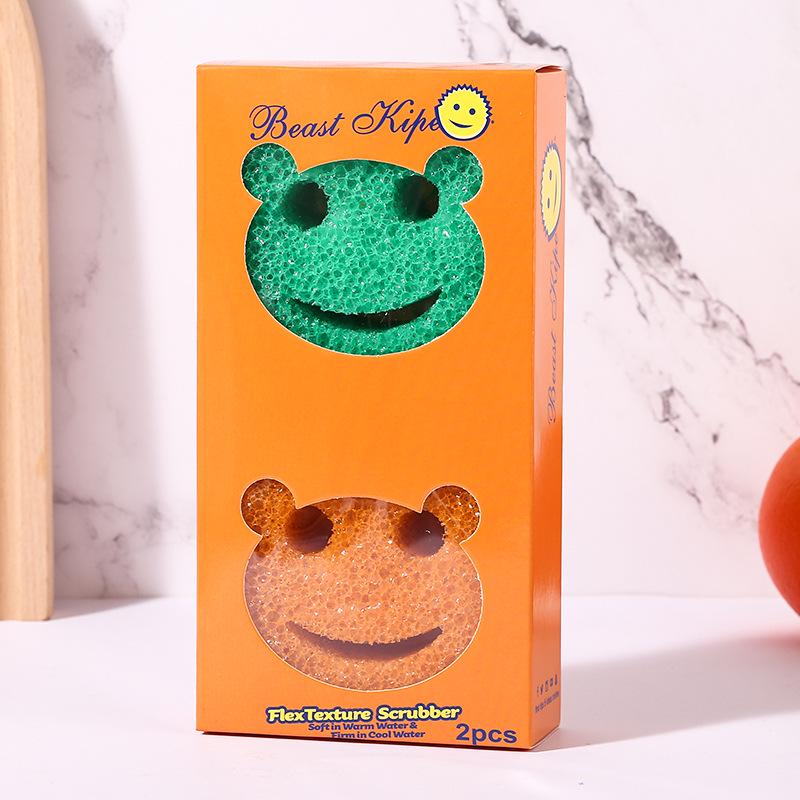 Губка для волшебной уборки Douyin Smiley – Губка для мытья посуды на кухне в виде сотовой мочалки
