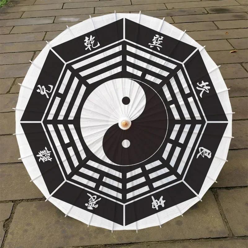 84 см китайский зонт тайцзи подвесной непромокаемый зонтик из масляной бумаги китайские таинственные символы рыба тайцзи потолочный декор ресторан