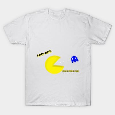 Футболка женщины дети Pacman Tee Harajuku Печать Кавайи футболка Летний короткий рукав женский футболка Top Tee