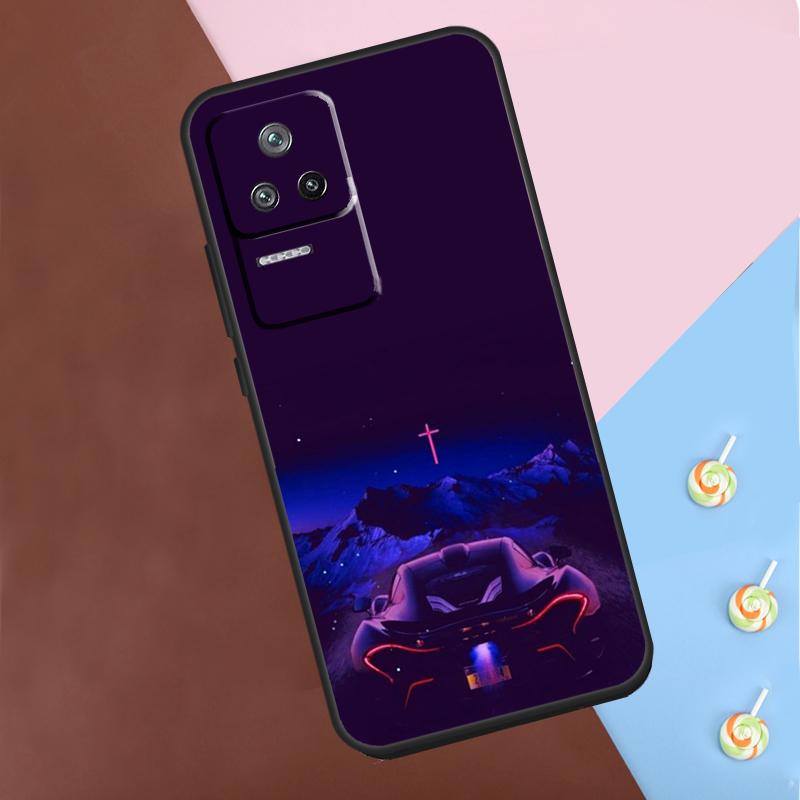Чехол Synthwave 80s Retro Car для Xiaomi POCO M6 Pro X3 X5 X6 Pro F3 F5 M5s Mi 14 Pro 13 13T 11T 12T 12 Lite