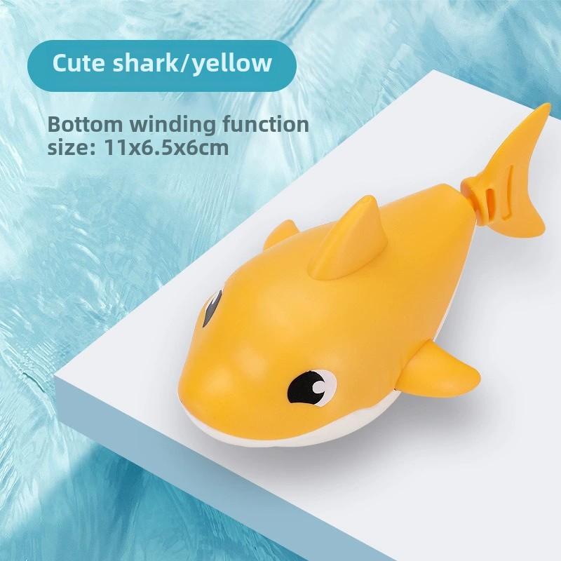 Летняя мультяшная игрушка для игры в воде в виде акулы с заводной цепочкой, для улицы, пляжа, плавания, заводные игрушки, игрушка для ванной для детей