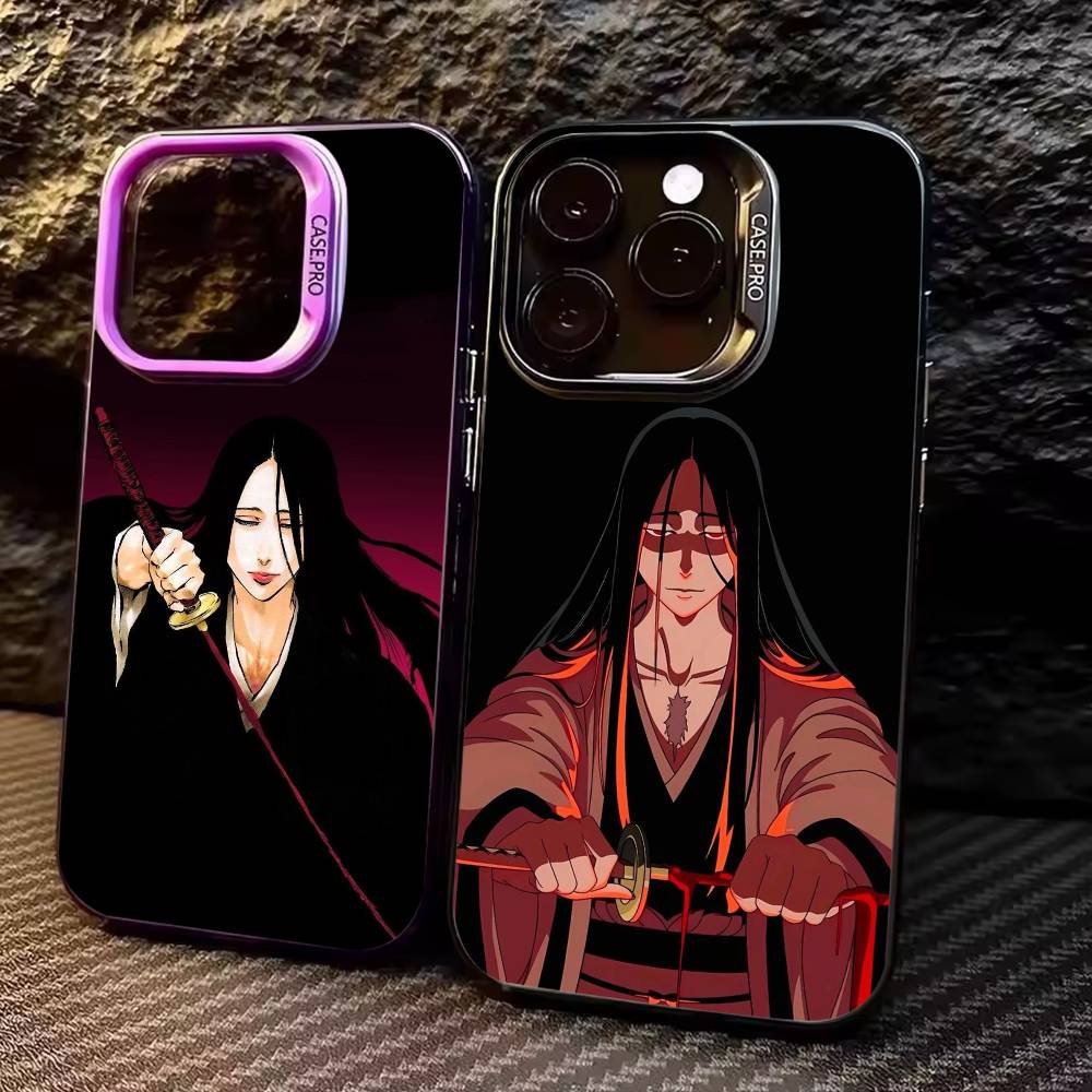 Чехол для телефона Retsu Unohana B-Bleachs для iPhone 17, 16, 15, 14, 13, 12, 11 Plus, Pro Max Цветной Посеребренный Внутренний Чехол