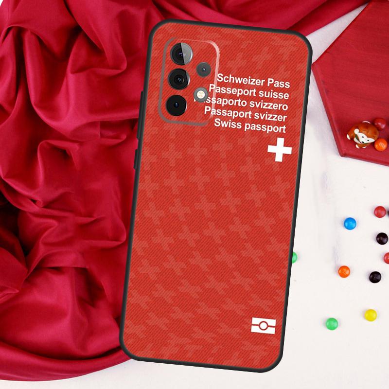 Швейцария Швейцарский флаг Для Samsung Galaxy A26 A05 A06 A16 A54 A34 A14 A22 A32 A52 A55 A35 A15 A53 A13 A56 A36 Чехол