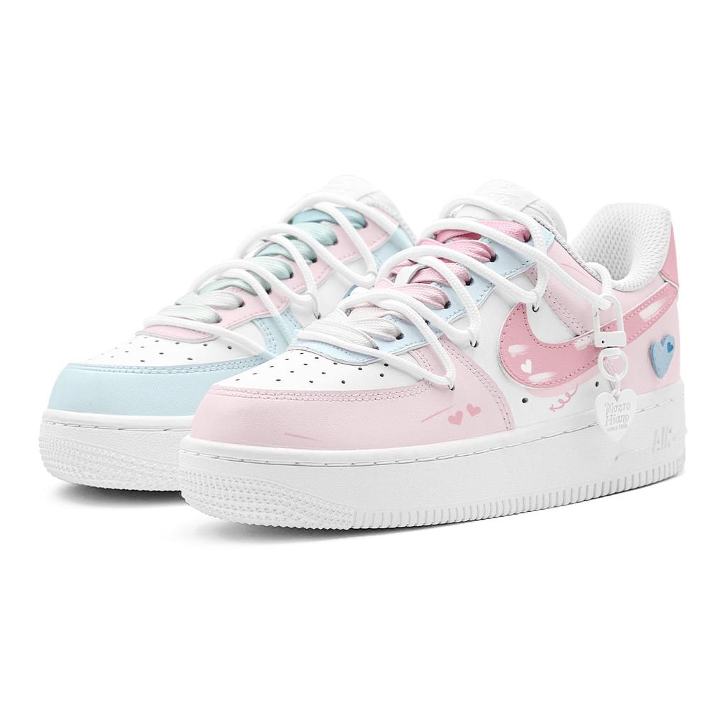 Nike Air Force 1 Air Force 1, Двусторонний Лебедь Возлюбленная, Романтичный, Девическое Сердце, Милый Стиль, Деконструктивистский Дизайн DH2920-111(TeamS2-S-BOX)