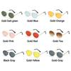 Unisex UV400 Metal Small Frame Gradient Mirror Glasses Oval Sunglasses Men's Shades Sun Glasses