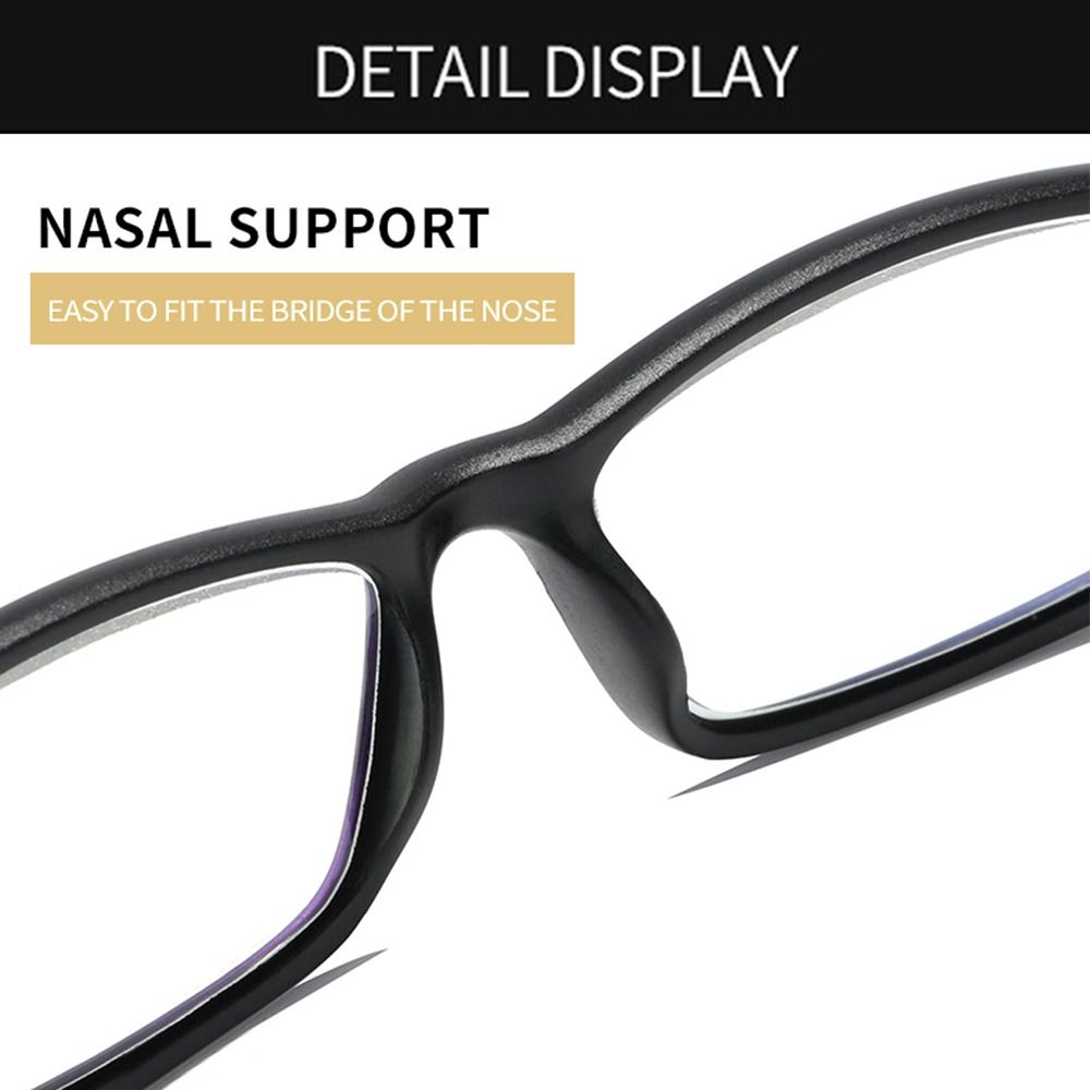 Eye Protection Oblong Eyeglasses Blue Ray Blocking Hyperopia Glasses  Men Women