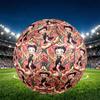 Betty Boop Print Size 5 Soccer Ball, PU Wear Resistant Football for Match Training and Daily Practice, Birthday Gift for Soccer Fans