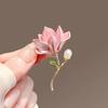 Alloy Magnolia Flower Brooch Jewelry Gifts Elegant Fashion Pin Flowers Badge Clothing Bags Accessories Sweater Brooch