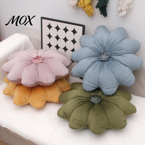 Stuffed Flower Shaped Pillow Round Throw Pillow, 16 Inch Decorative Cushion, Soft for Living Room Shape Sofa Couch Bed Chair Velvet Pillows