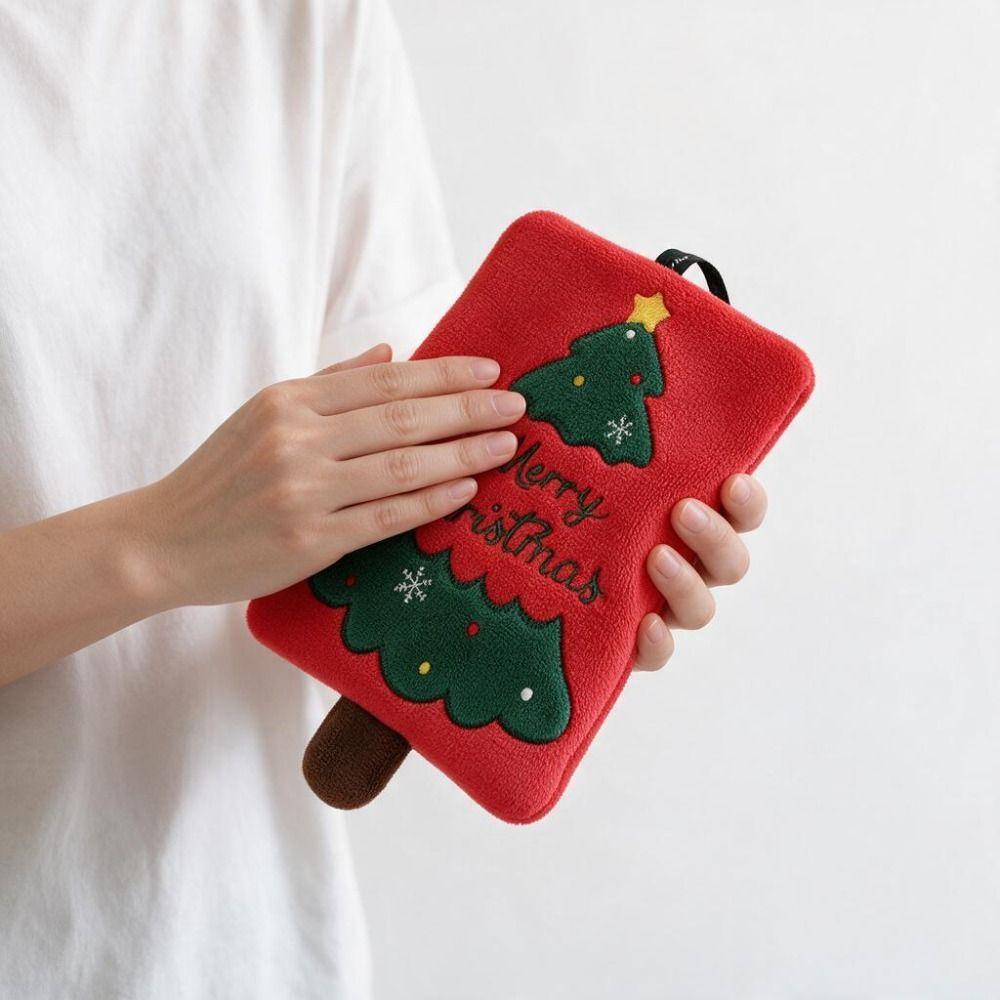 Coral Fleece Christmas Handkerchief Cartoon Snowman Santa Claus Kitchen Towel Washbasin