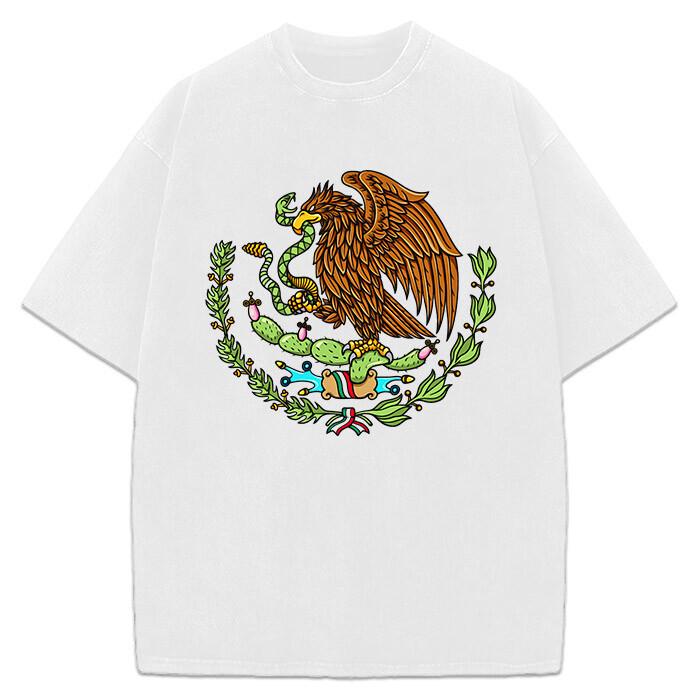 Mexico Flag Seal Unisex T-shirt Mexican Pride Flag Eagle Symbol T-Shirt Graphic Tee
