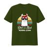 Funny Shes a Bad Momma Llama T Shirt Retro Design Fit for Moms Mamas Grandmas Perfect Idea vintage Washed fashion Unisex