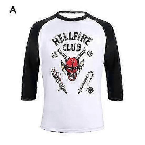 Футболка Hellfire Club с рукавами три четверти, пуловер, уличная одежда для женщин и мужчин, эстетические футболки с графическим принтом, одежда на лето