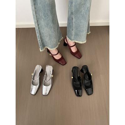 Темпераментные французские красные туфли-лодочки женские туфли лето 2025 новые весна-осень на высоком каблуке темпераментные Мэри Джейн вечерние туфли