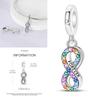 Charms Plata De Ley 925 Devil's Eye Infinity Eternal Symbol Dragonfly Positioning Buckle Charms Fit Women DIY Jewelry
