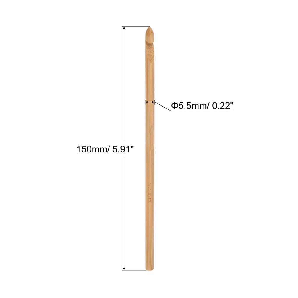 6 шт. Деревянные бамбуковые крючки для вязания 3 мм-10 мм Вязальные крючки для рукоделия из пряжи