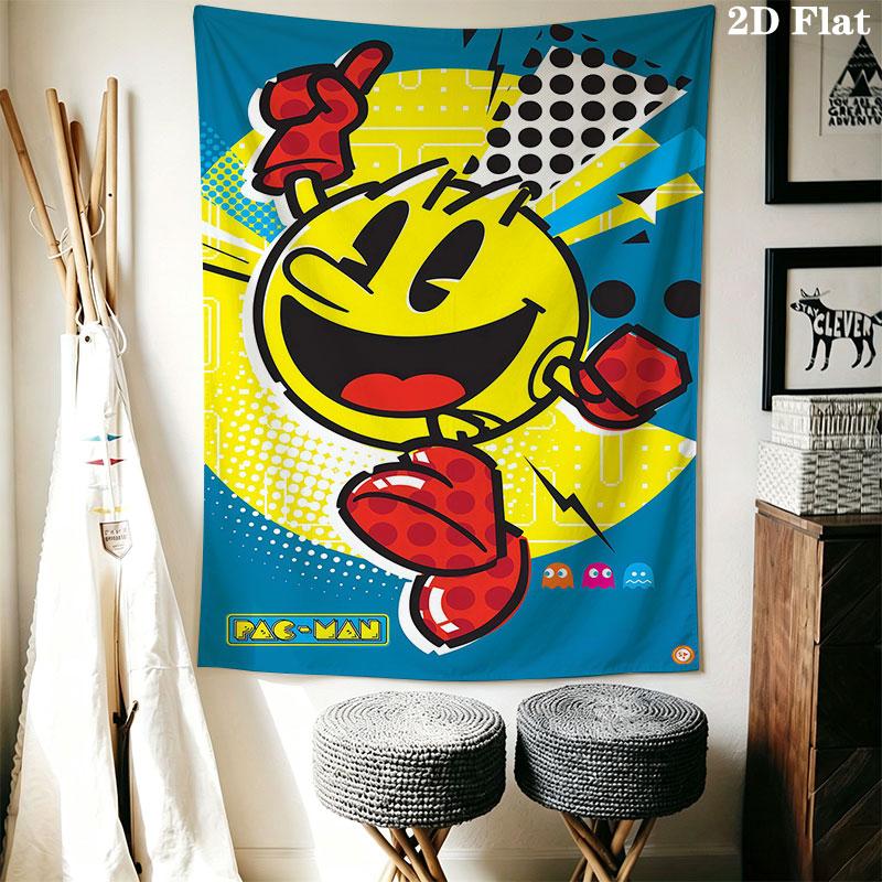 Pac-Man G Wall Hanging Printed Fabric Blanket Decorative Tapestries for Bedroom Living Room Home Decor