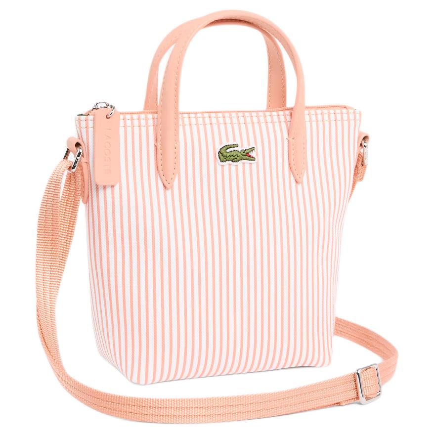 Lacoste Mini Striped Design Tote Bag Women tote bag Orange Pink NF5255SJ-T48