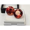 Natural Padparadscha Sapphire For Earring Making 22+ Ct Round Cut Pair Gemstone