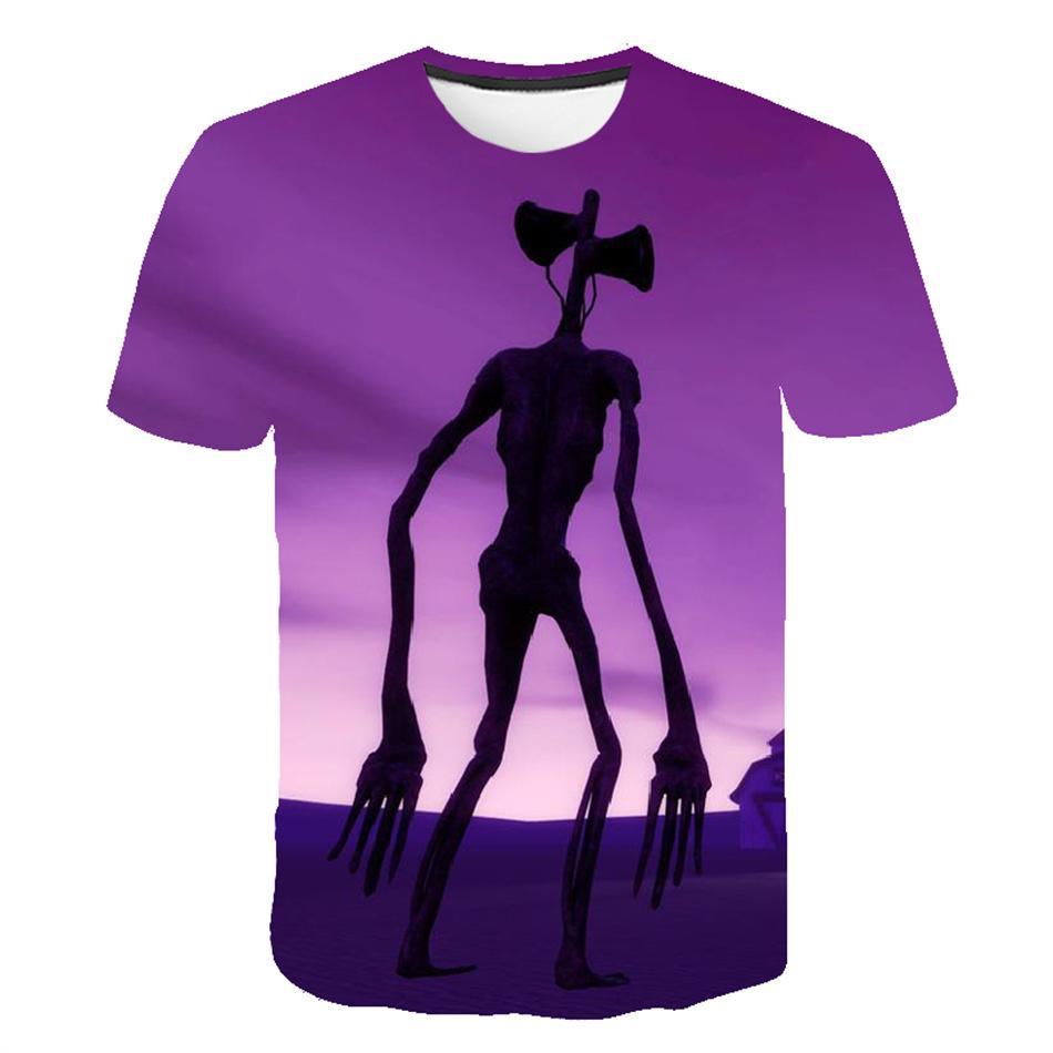 Летние футболки с принтом «Голова сирены» в формате 3D, уличная одежда для мужчин, повседневная одежда, свободные футболки с коротким рукавом и круглым вырезом, футболки, топы, одежда
