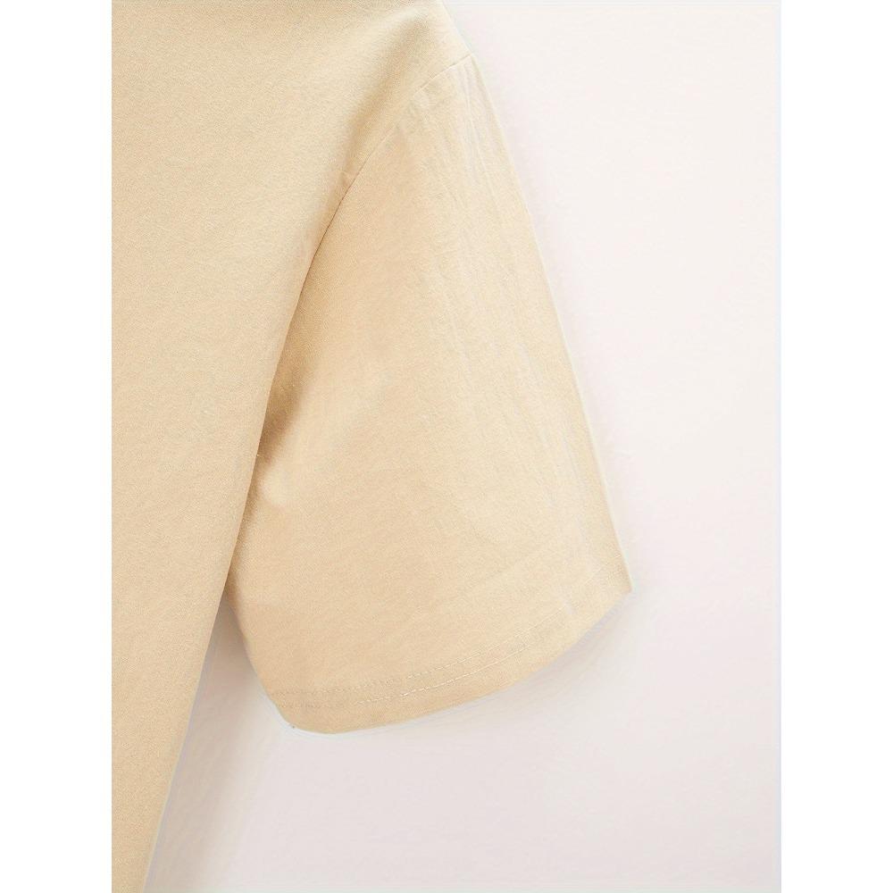 Осенняя мужская винтажная хлопковая льняная повседневная рубашка поло на пуговицах с короткими рукавами, мужские модные топы