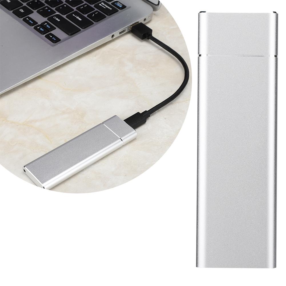 Корпус для твердотельного накопителя USB3.1 Type C to M.2 NGFF B Key SATA 3.0 для компьютера (Серебряный) (Не включая жесткий диск)