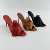 2025 Summer Women's Cross Strap Bowknot High Heel Slippers - Fairy Style Sandals