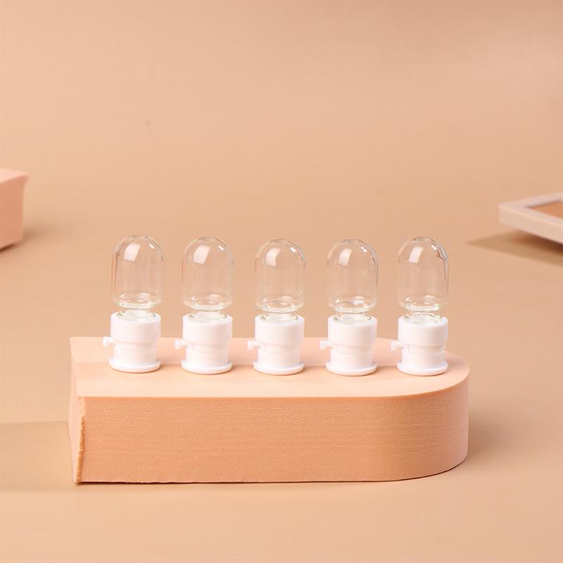 5Pcs 2/3/5/10Ml Mini Refillable Bottle Transparent With Cap Empty Sample Vial Powder Solid Storage Essential Oil Bottle