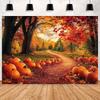 Autumn maple forest themed backdrop for adult birthday party decorations, photo banner, accessories3884