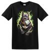 Pitbull w/ Money Green Energy Graphic Dog T Shirt Cool Design Tee