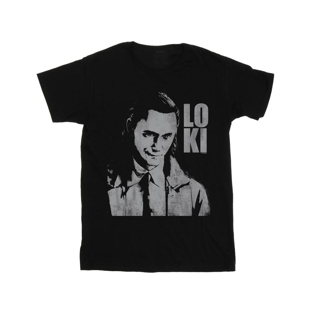Marvel Mens Loki Head Poster T-Shirt