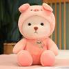 Teddy Cute Bear Transforms Pig Dino Rabbit Plush Toy Cartoon Girl Gift Birthday