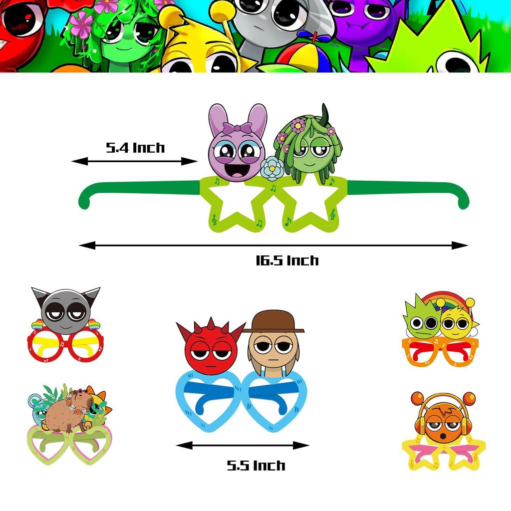 Тема ритм-бокса Украшение на день рождения для детей Украшение на день рождения Sprunki