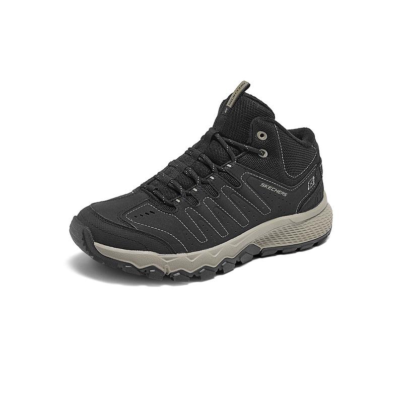Skechers Уличные удобные прочные ботинки средней высоты, функциональная обувь для улицы, мужская обувь, Черный Коричневый 237632-BKTP