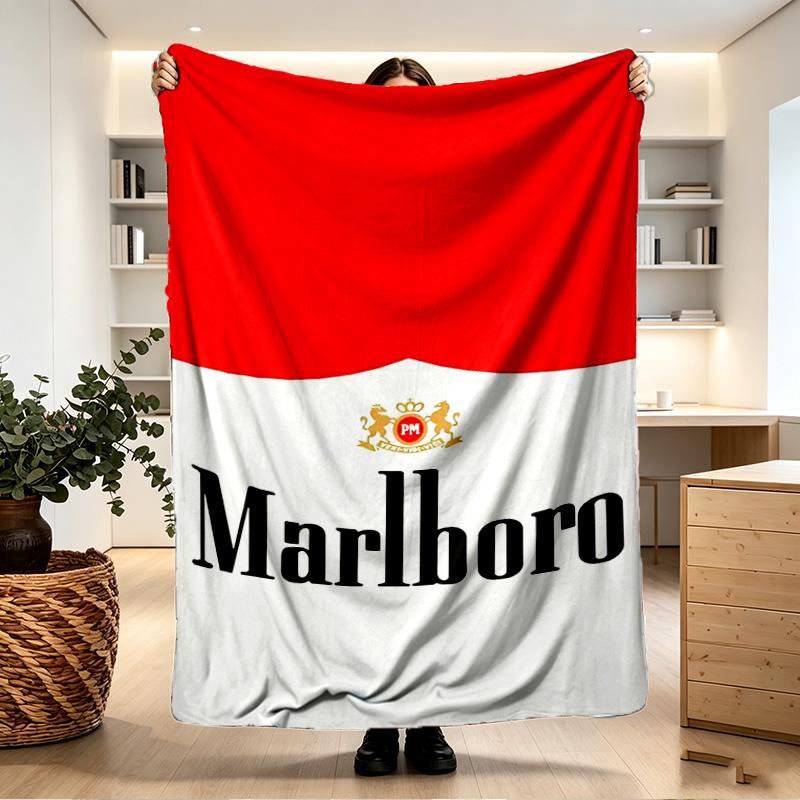 Marlboro Print Blanket - Soft & Comfortable, for Bedroom, Travel, Sofa, Home Decoration - Birthday Christmas Gift for Friend