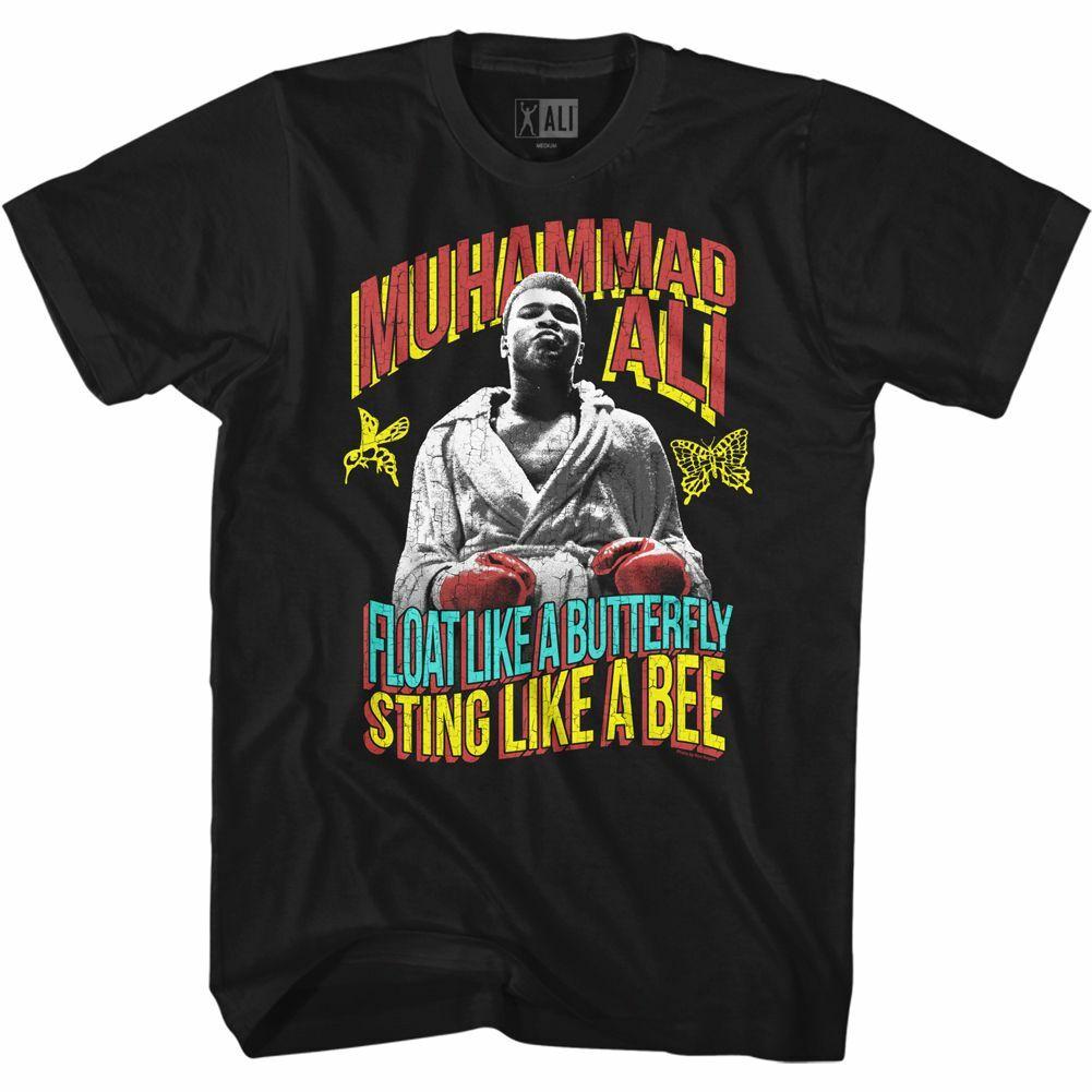 Muhammad Ali Float Sting Tri-Color Black T-Shirt Mens Womens Tees Top