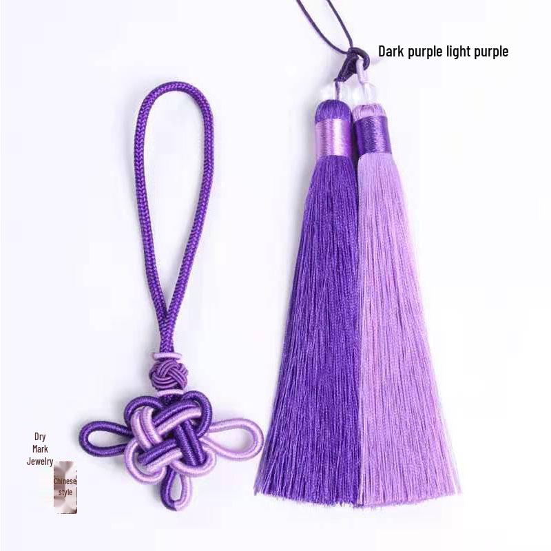 Двухцветная кисточка-подвеска в виде китайского узла для рукоделия