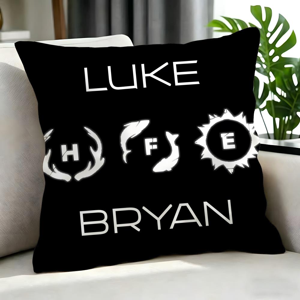 Band Luke Bryan Cushion Cover Cushion Cover Set 4Pcs 50X50 45X45 40X40 Pillowcase Decorative Sofa Home Decor