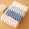 1Pc 25x25cm Striped Solid Color Coral Fleece Square Super Soft Home Bathroom Children Hanging Face Towel