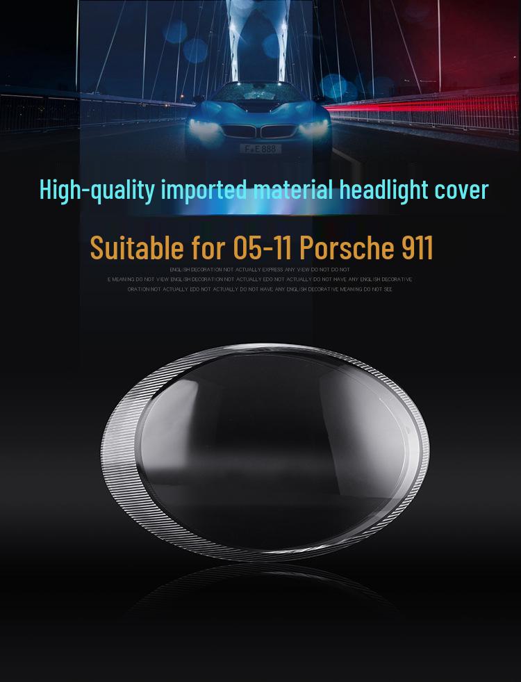 Porsche 911 Headlight Cover (2005-2011) Transparent Front Light Lens