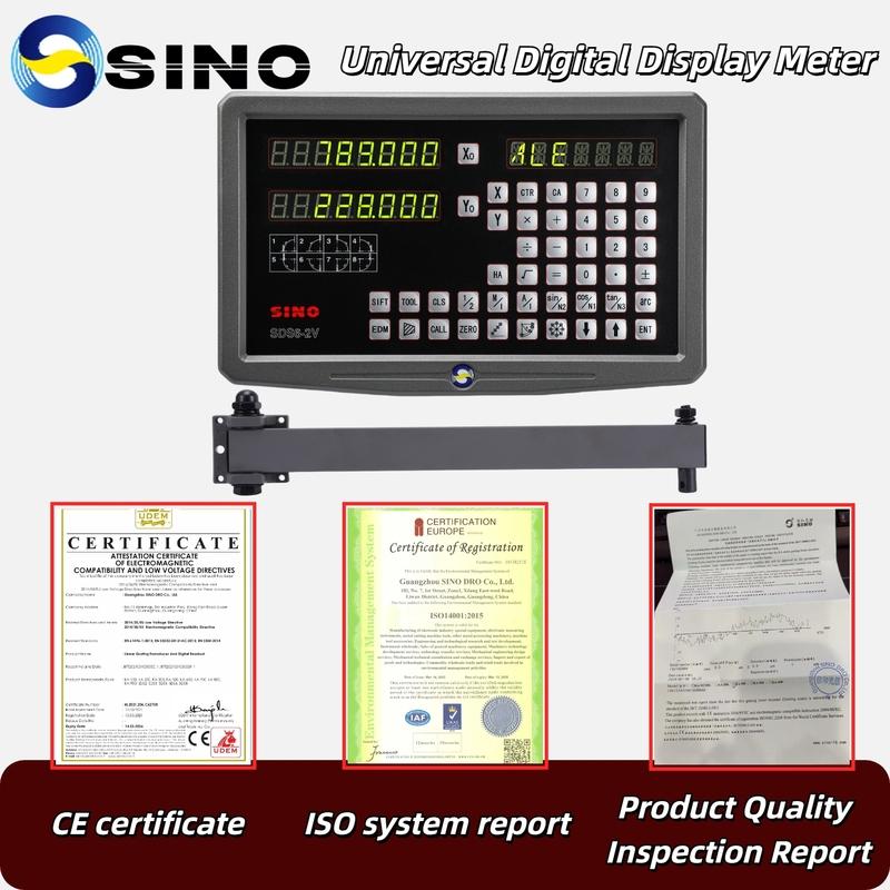 SINO SDS6-2V Dro 2 Axis Digital Readout Display TTL Signal 100V to 240V for Lathe Milling CNC Boring Machines