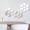 12 шт./компл. шестиугольные акриловые зеркальные наклейки на стены DIY домашние настенные художественные наклейки