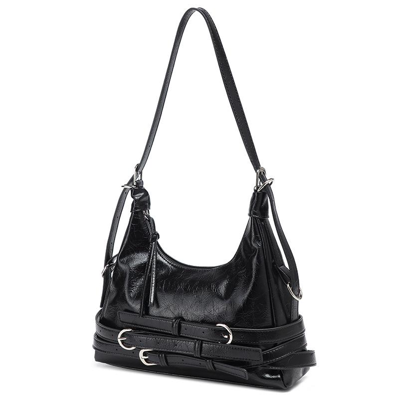 Премиальная текстура винтажная мягкая кожаная сумка для поездок на работу женская стильная мотоциклетная сумка через плечо