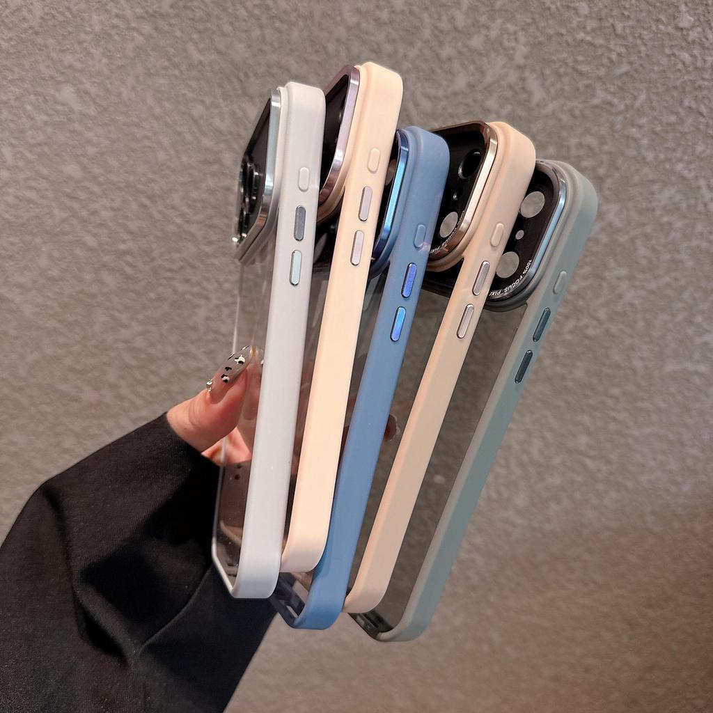 Высокопрозрачный металлический чехол для объектива для iPhone 14/15/16 Pro/Promax - Ударопрочная жесткая крышка