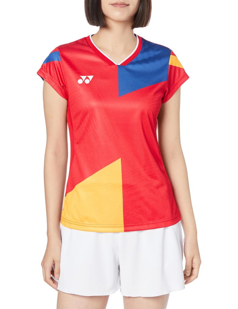 Yonex Игровая футболка с коротким рукавом Рубиново-красная S Женская, (338)