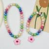 Elastic Beaded Cat Necklace Adjustable Dog Cat Pet Collar Cat Pet Neck Chain Kitten Puppy
