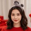 Cartoon Horse Hairband Mascot Plush Horse Headband Sweet New Year Headband  Party Decoration